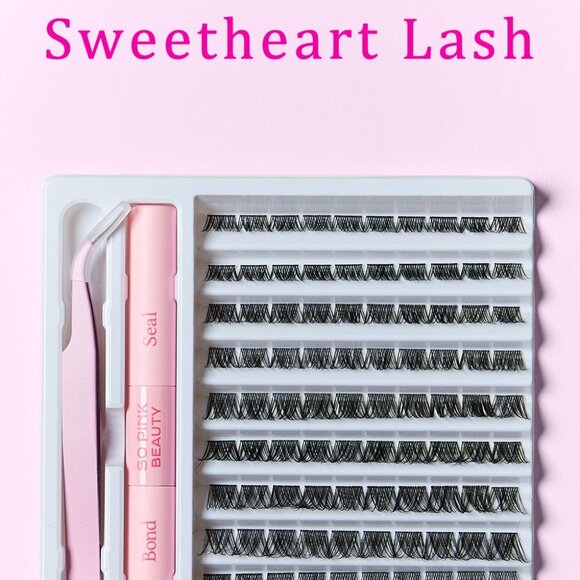 SO PINK BEAUTY Faux Mink Eyelashes Cluster (Sweetheart Lash) - Picture 1 of 4
